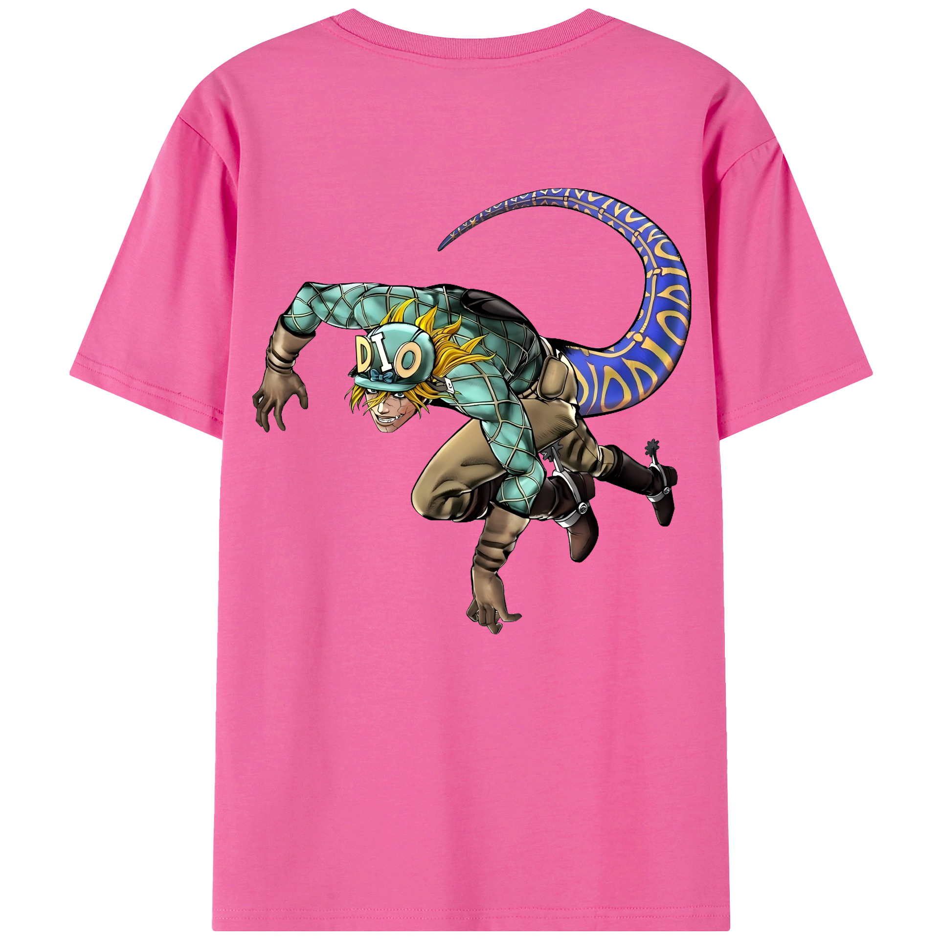 （画像用） ジョジョの奇妙な冒険 ディオ?ブランドー JoJo's Bizarre Adventure Dio Brando レディース半袖Tシャツ(バックプリント)